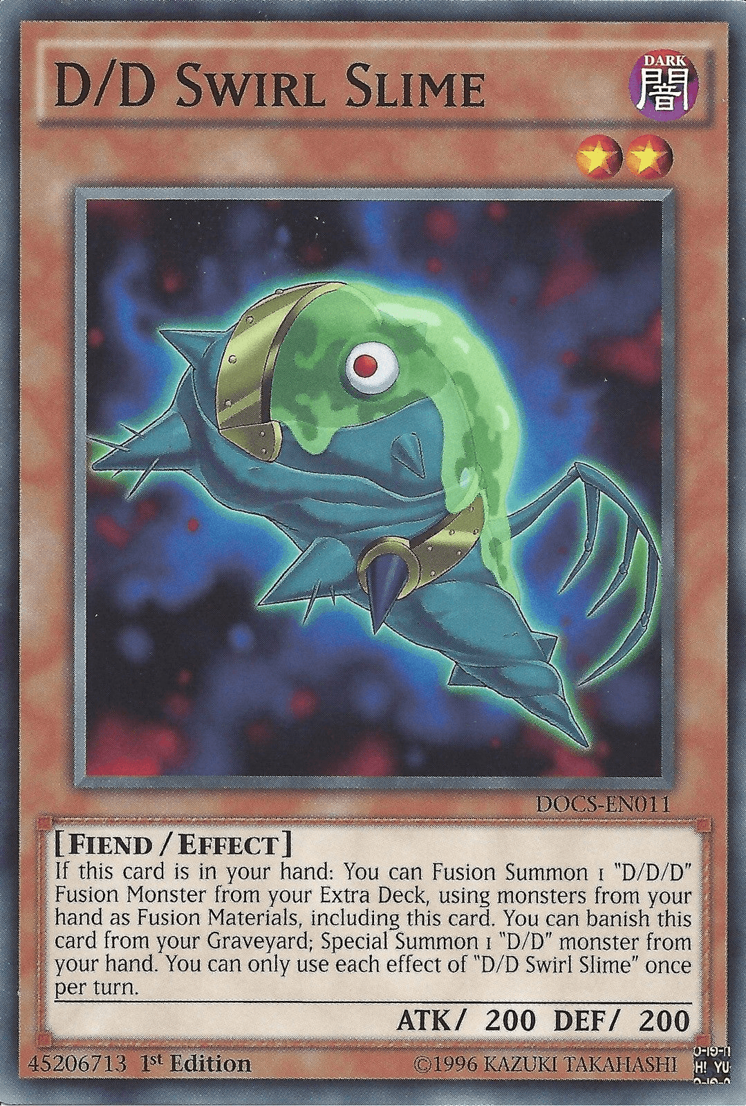 1st Edition, Common, Dark, Dimension of Chaos, Effect Monster, Fiend, Unlimited D/D Swirl Slime [DOCS-EN011] Common - Trading Card World