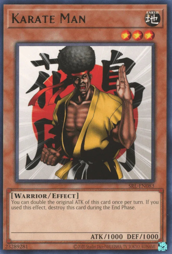 Earth, Effect Monster, Rare, Spell Ruler, Unlimited, Warrior Karate Man [SRL-EN083] Rare - Trading Card World