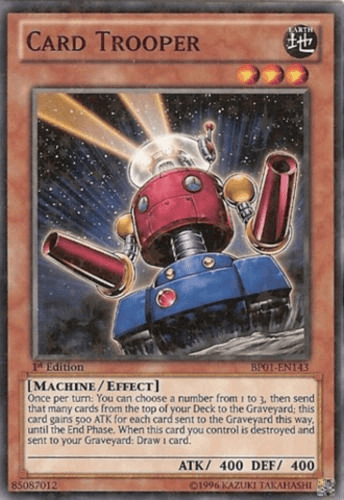 1st Edition, Battle Pack: Epic Dawn, Earth, Effect Monster, Machine, Starfoil Rare, Unlimited Card Trooper [BP01-EN143] Starfoil Rare - Trading Card World