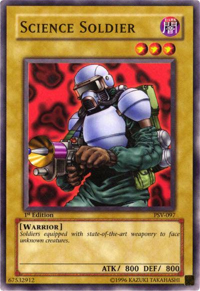 1st Edition, Common, Dark, Normal Monster, Pharaoh's Servant, Unlimited, Warrior Science Soldier [PSV-097] Common - Trading Card World