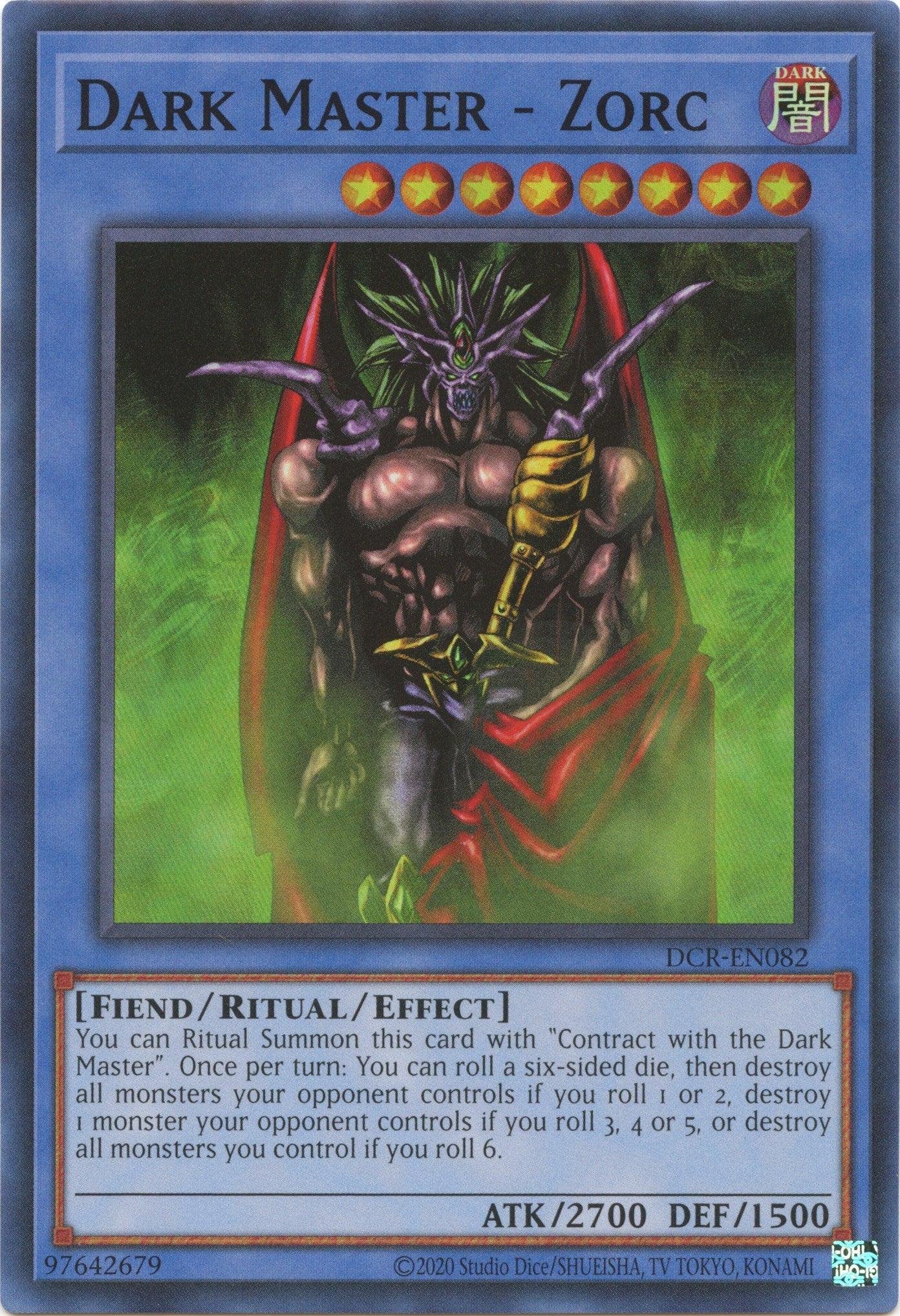 Dark, Dark Crisis (25th Anniversary Edition), Effect Monster, Fiend, Super Rare, Unlimited Dark Master - Zorc (25th Anniversary) [DCR-EN082] Super Rare - Trading Card World
