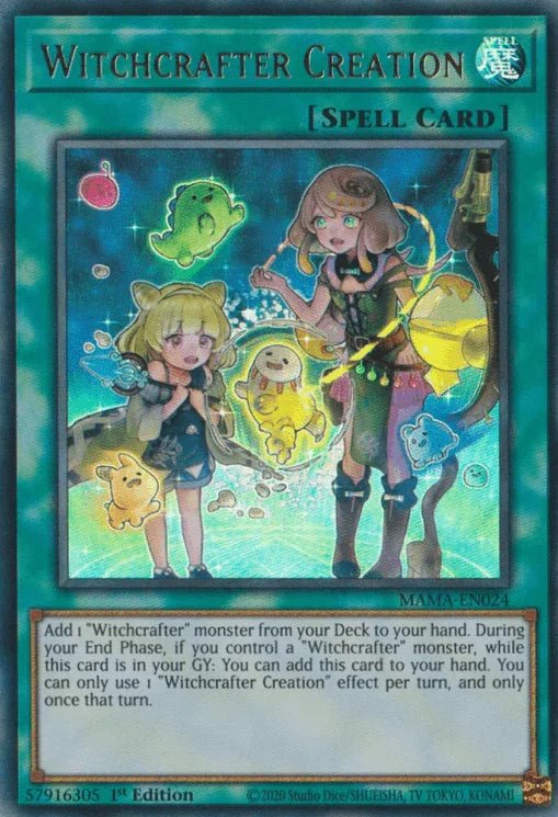 1st Edition, Magnificent Mavens, Normal Spell, Spell, Ultra Rare Witchcrafter Creation [MAMA-EN024] Ultra Rare - Trading Card World