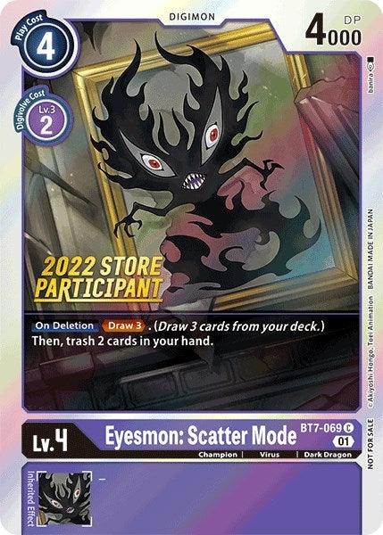 BT7-069, Champion, Common, Dark Dragon, Digimon, Next Adventure Promos, Purple, Virus Eyesmon: Scatter Mode [BT7-069] (2022 Store Participant) [Next Adventure Promos] - Trading Card World