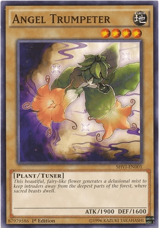 1st Edition, Common, Earth, Plant, Shining Victories, Tuner Monster, Unlimited Angel Trumpeter [SHVI-EN001] Common - Trading Card World