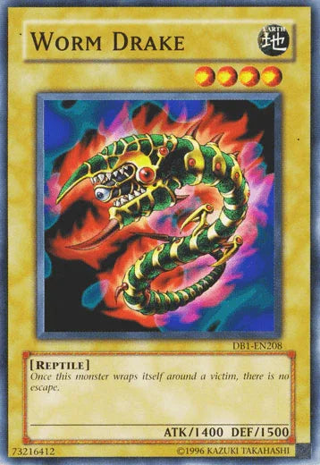 Common, Dark Beginning 1, Earth, Normal Monster, Reptile, Unlimited Worm Drake [DB1-EN208] Common - Trading Card World