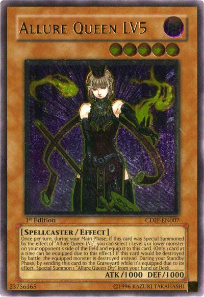 1st Edition, Cyberdark Impact, Dark, Effect Monster, Spellcaster, Ultimate Rare, Unlimited Allure Queen LV5 [CDIP-EN007] Ultimate Rare - Trading Card World