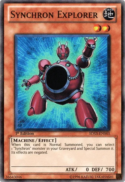 1st Edition, Earth, Effect Monster, Machine, Starter Deck: Duelist Toolbox, Super Rare Synchron Explorer [5DS3-EN005] Super Rare - Trading Card World