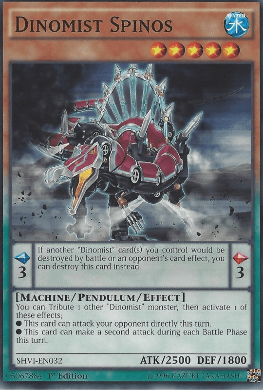 1st Edition, Common, Machine, Pendulum/Effect Monster, Shining Victories, Unlimited, Water Dinomist Spinos [SHVI-EN032] Common - Trading Card World