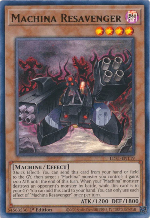 1st Edition, Dark, Effect Monster, Legendary Duelists: Season 1, Machine, Ultra Rare Machina Resavenger [LDS1-EN119] Ultra Rare - Trading Card World