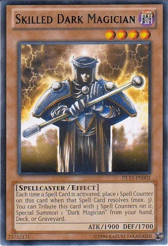 Dark, Duelist League Promo, Effect Monster, Rare, Spellcaster, Unlimited Skilled Dark Magician (Blue) [DL15-EN001] Rare - Trading Card World