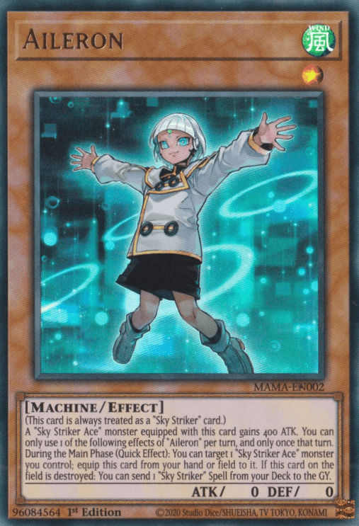 1st Edition, Effect Monster, Machine, Magnificent Mavens, Ultra Rare, Wind Aileron [MAMA-EN002] Ultra Rare - Trading Card World