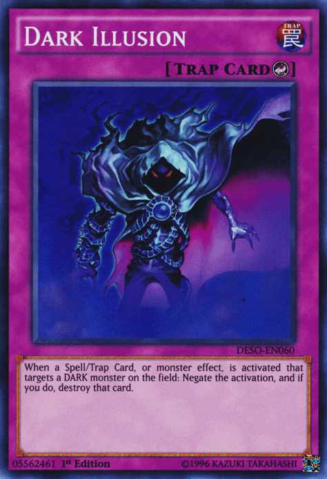 1st Edition, Counter Trap, Destiny Soldiers, Super Rare, Trap Dark Illusion [DESO-EN060] Super Rare - Trading Card World