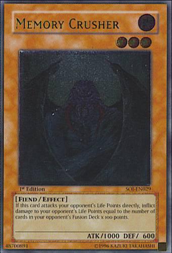 1st Edition, Dark, Effect Monster, Fiend, Shadow of Infinity, Ultimate Rare, Unlimited Memory Crusher (UTR) [SOI-EN029] Ultimate Rare - Trading Card World