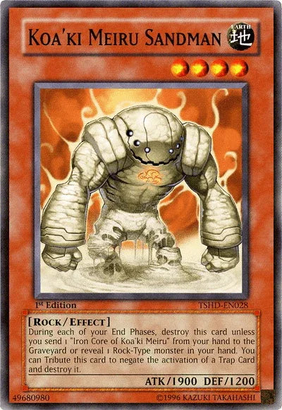 1st Edition, Common, Earth, Effect Monster, Rock, The Shining Darkness, Unlimited Koa'ki Meiru Sandman [TSHD-EN028] Common - Trading Card World
