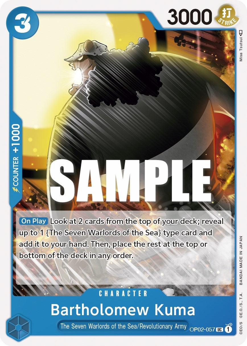 Character, Paramount War, Revolutionary Army, The Seven Warlords of the Sea, Uncommon Bartholomew Kuma [Paramount War] - Trading Card World