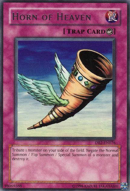 Counter Trap, Dark Beginning 2, Rare, Trap, Unlimited Horn of Heaven [DB2-EN076] Rare - Trading Card World