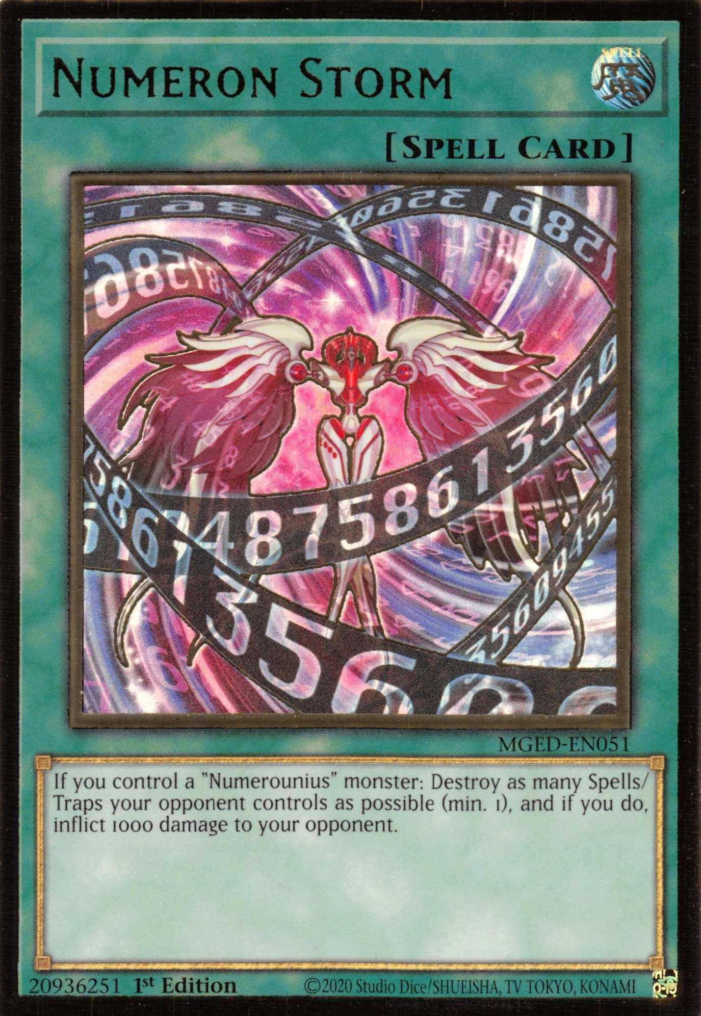 1st Edition, Gold Rare, Maximum Gold: El Dorado, Normal Spell, Spell Numeron Storm [MGED-EN051] Gold Rare - Trading Card World