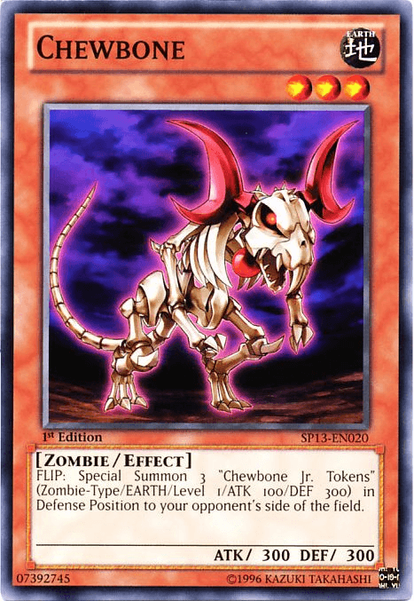 1st Edition, Common, Earth, Effect Monster, Star Pack 2013, Unlimited, Zombie Chewbone [SP13-EN020] Common - Trading Card World
