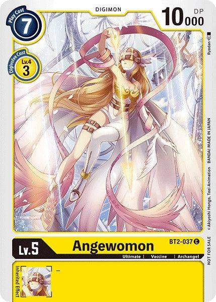 Archangel, BT2-037, Common, Digimon, Release Special Booster Promos, Ultimate, Vaccine, Yellow Angewomon [BT2-037] (Official Tournament Pack Vol.3) [Release Special Booster Promos] - Trading Card World