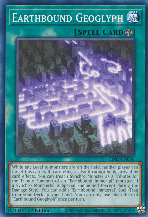 1st Edition, Common, Field Spell, Legendary Duelists: Season 3, Spell Earthbound Geoglyph [LDS3-EN056] Common - Trading Card World