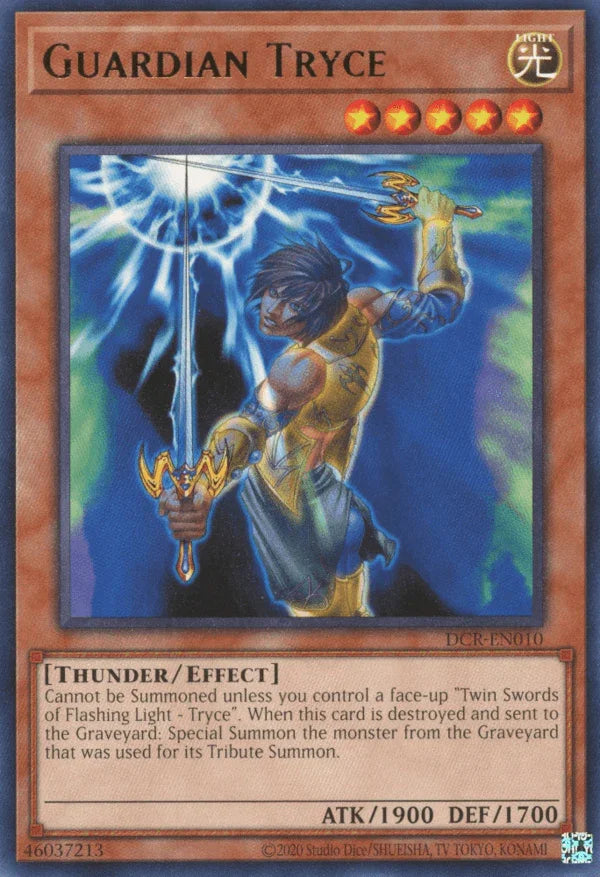Dark Crisis, Effect Monster, Light, Rare, Thunder, Unlimited Guardian Tryce [DCR-EN010] Rare - Trading Card World