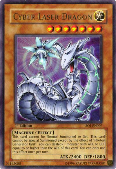 1st Edition, Effect Monster, Light, Machine, Shadow of Infinity, Ultra Rare, Unlimited Cyber Laser Dragon [SOI-EN007] Ultra Rare - Trading Card World