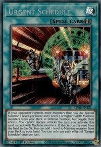 1st Edition, Legendary Duelists: Season 2, Quick-Play Spell, Secret Rare, Spell Urgent Schedule [LDS2-EN125] Secret Rare - Trading Card World