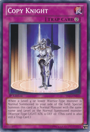 1st Edition, Common, Continuous Trap, Super Starter: V for Victory, Trap Copy Knight [YS13-EN033] Common - Trading Card World