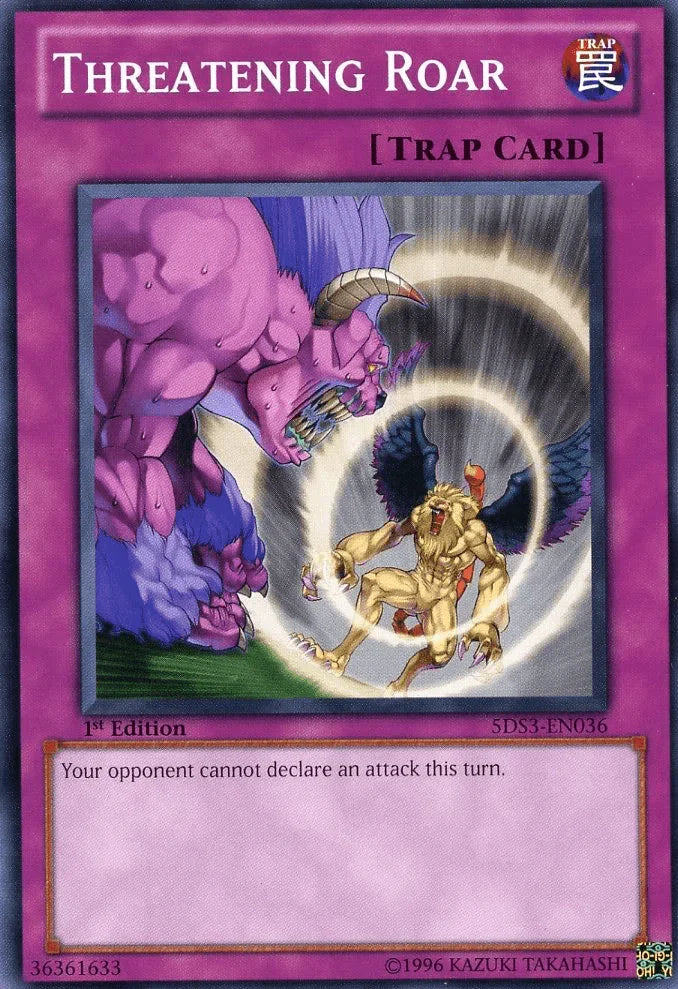 1st Edition, Common, Normal Trap, Starter Deck: Duelist Toolbox, Trap Threatening Roar [5DS3-EN036] Common - Trading Card World