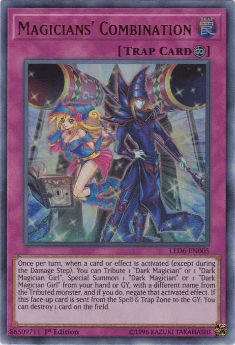1st Edition, Continuous Trap, Legendary Duelists: Magical Hero, Trap, Ultra Rare, Unlimited Magicians' Combination [LED6-EN005] Ultra Rare - Trading Card World