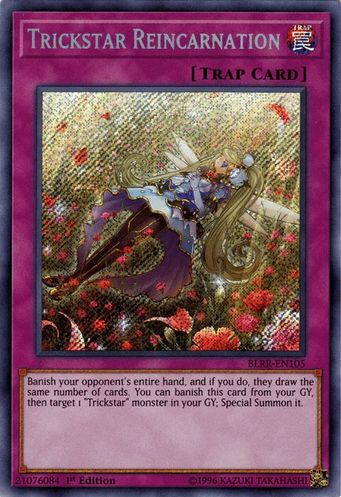 1st Edition, Battles of Legend: Relentless Revenge, Normal Trap, Secret Rare, Trap Trickstar Reincarnation [BLRR-EN105] Secret Rare - Trading Card World