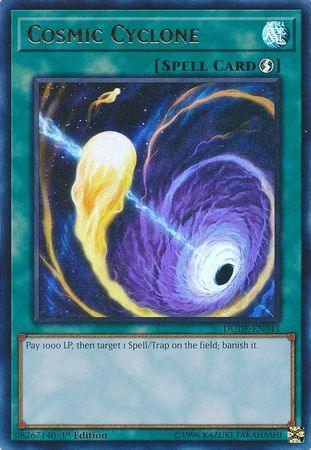 1st Edition, Duel Devastator, Quick Play Spell, Spell, Ultra Rare Cosmic Cyclone [DUDE-EN043] Ultra Rare - Trading Card World