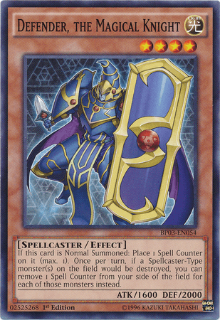 1st Edition, Battle Pack 3: Monster League, Common, Effect Monster, Light, Spellcaster Defender, The Magical Knight [BP03-EN054] Common - Trading Card World