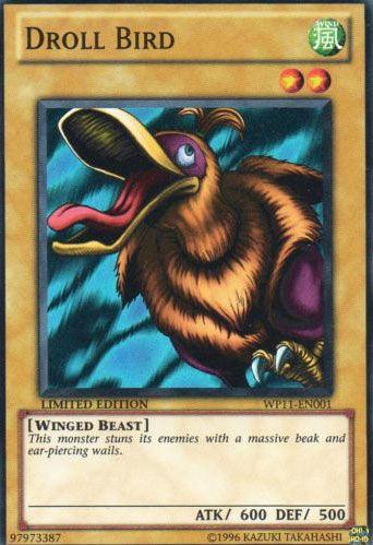 Limited, Normal Monster, Super Rare, Wind, Winged Beast, World Championship 2011 Card Pack Droll Bird [WP11-EN001] Super Rare - Trading Card World
