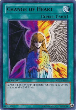 1st Edition, Battle Pack: Epic Dawn, Normal Spell, Rare, Spell, Unlimited Change of Heart [BP01-EN037] Rare - Trading Card World