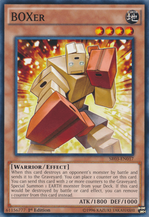 1st Edition, Common, Earth, Effect Monster, Structure Deck: Machine Reactor, Unlimited, Warrior BOXer [SR03-EN017] Common - Trading Card World