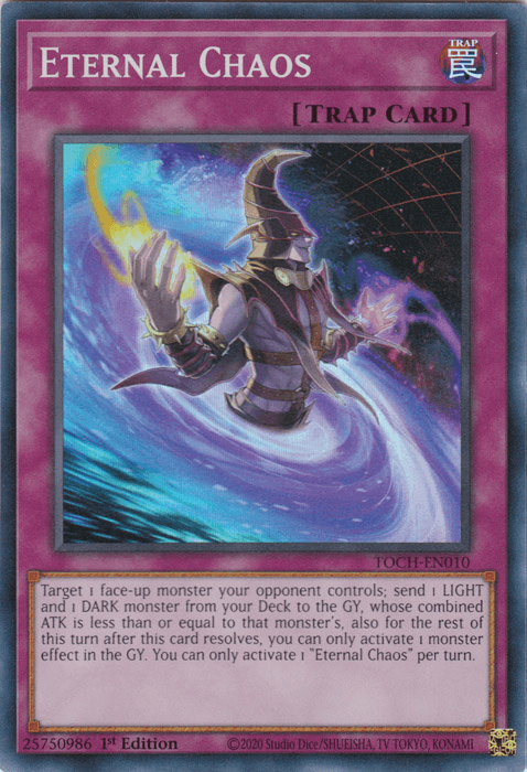 1st Edition, Normal Trap, Super Rare, Toon Chaos, Trap, Unlimited Eternal Chaos [TOCH-EN010] Super Rare - Trading Card World