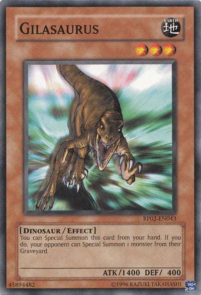 Common, Dinosaur, Earth, Effect Monster, Retro Pack 2, Unlimited Gilasaurus [RP02-EN043] Common - Trading Card World