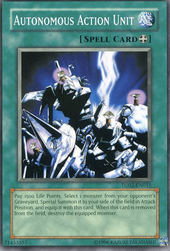 Common, Equip Spell, Spell, Turbo Pack: Booster Two, Unlimited Autonomous Action Unit [TU02-EN015] Common - Trading Card World