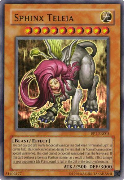 Beast, Effect Monster, Light, Limited, Movie Exclusive Pack, Ultra Rare Sphinx Teleia [EP1-EN003] Ultra Rare - Trading Card World