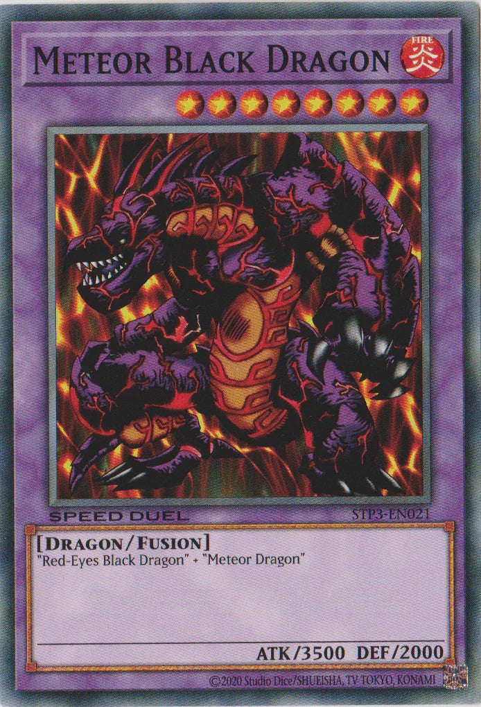 Common, Dragon, Fire, Fusion Monster, Speed Duel: Tournament Pack 3, Unlimited Meteor Black Dragon [STP3-EN021] Common - Trading Card World