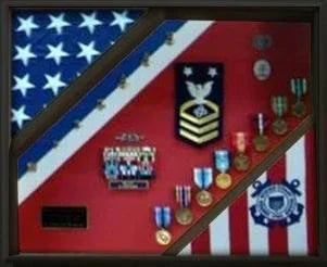 Coast Guard Gifts, USCG Shadow Box - Cherry