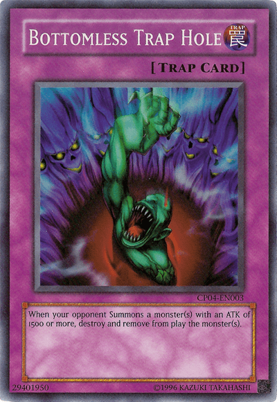 Champion Pack 4, Normal Trap, Super Rare, Trap, Unlimited Bottomless Trap Hole [CP04-EN003] Super Rare - Trading Card World