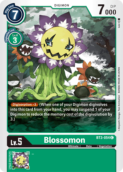 BT3-054, Common, Data, Digimon, Green, Release Special Booster Ver.1.5, Ultimate, Vegetation Blossomon [BT3-054] [Release Special Booster Ver.1.5] - Trading Card World