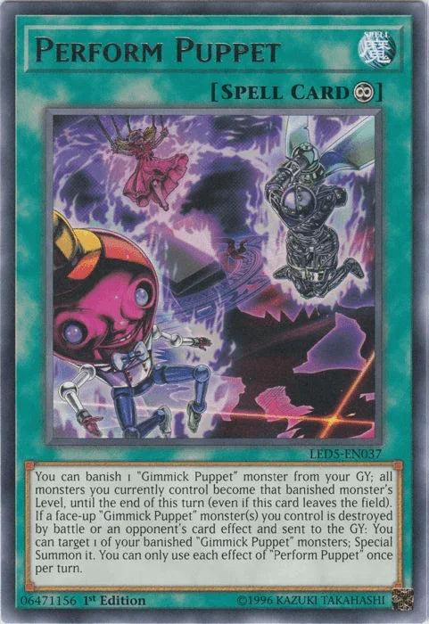 1st Edition, Continuous Spell, Legendary Duelists: Immortal Destiny, Rare, Spell Perform Puppet [LED5-EN037] Rare - Trading Card World