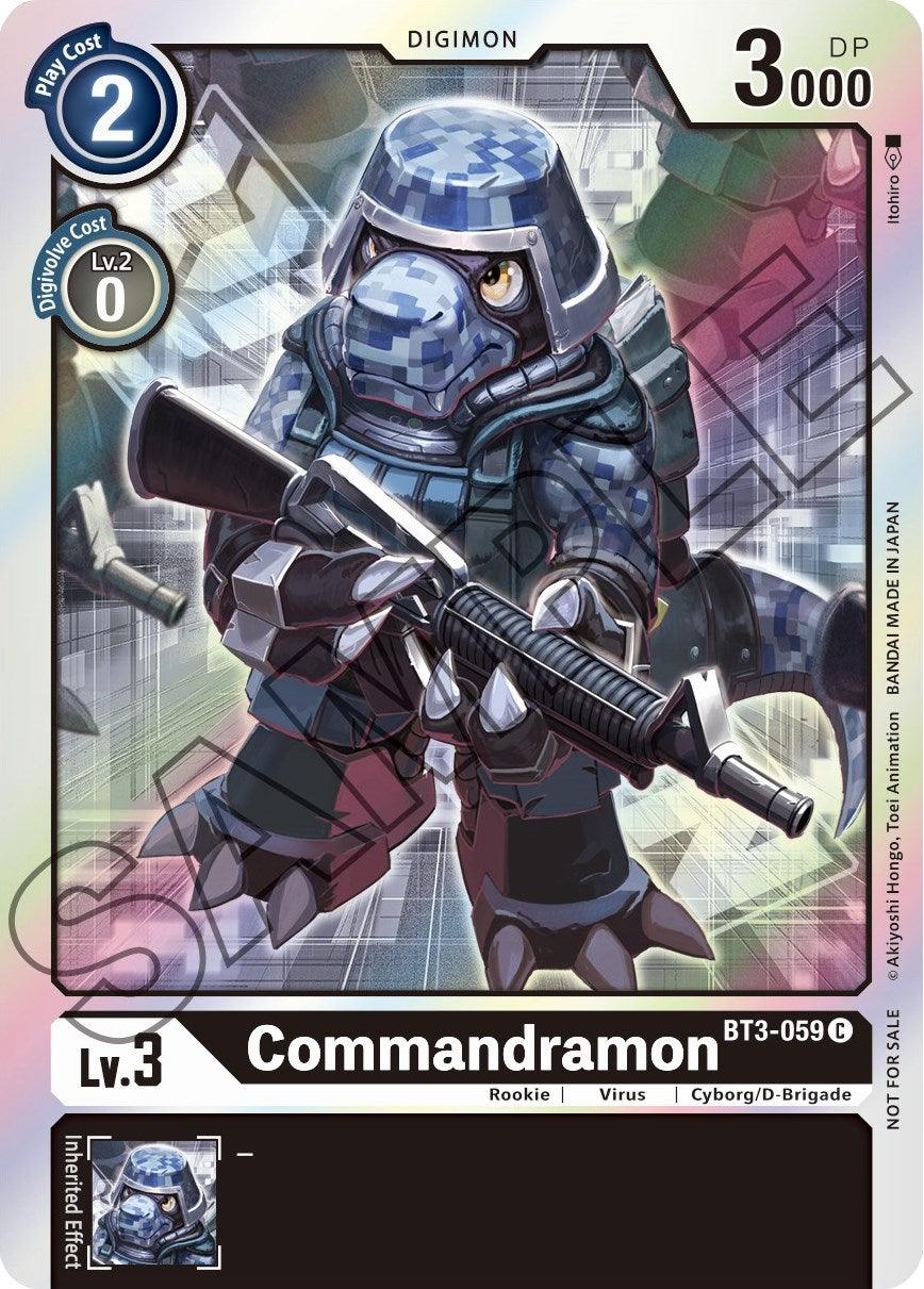 Black, BT3-059, Cyborg/D-Brigade, Digimon, Promo, Release Special Booster Promos, Rookie, Virus Commandramon [BT3-059] (Event Pack 1) [Release Special Booster Promos] - Trading Card World