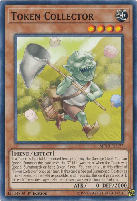 1st Edition, 2019 Gold Sarcophagus Tin Mega Pack, Common, Earth, Effect Monster, Fiend, Unlimited Token Collector [MP19-EN177] Common - Trading Card World