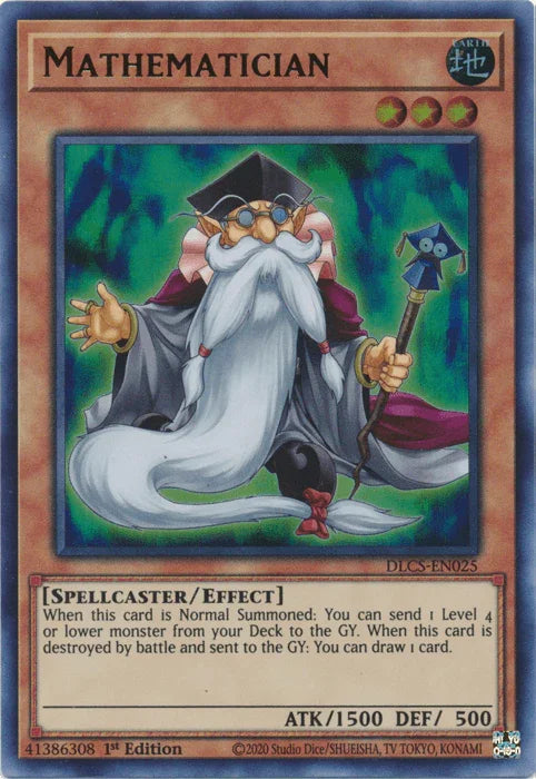 1st Edition, Dragons of Legend: The Complete Series, Earth, Effect Monster, Spellcaster, Ultra Rare Mathematician [DLCS-EN025] Ultra Rare - Trading Card World