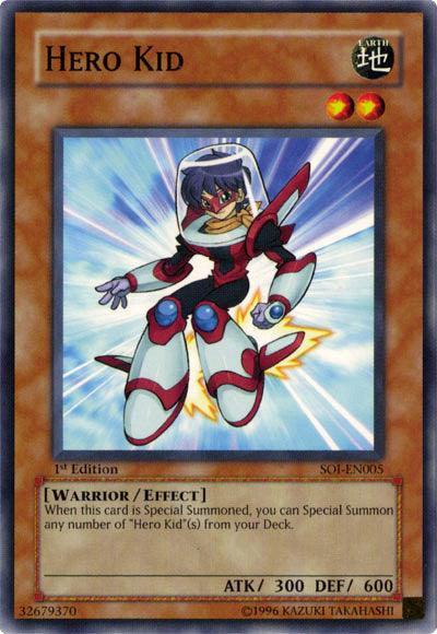 1st Edition, Common, Earth, Effect Monster, Shadow of Infinity, Unlimited, Warrior Hero Kid [SOI-EN005] Common - Trading Card World