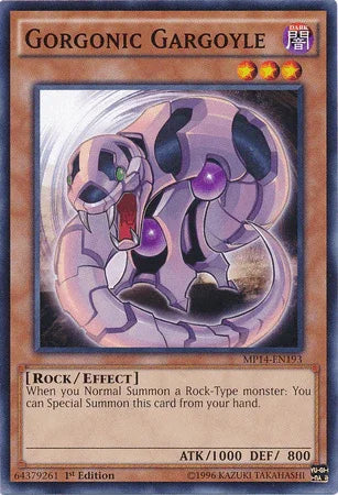1st Edition, 2014 Mega-Tins Mega Pack, Common, Dark, Effect Monster, Rock Gorgonic Gargoyle [MP14-EN193] Common - Trading Card World